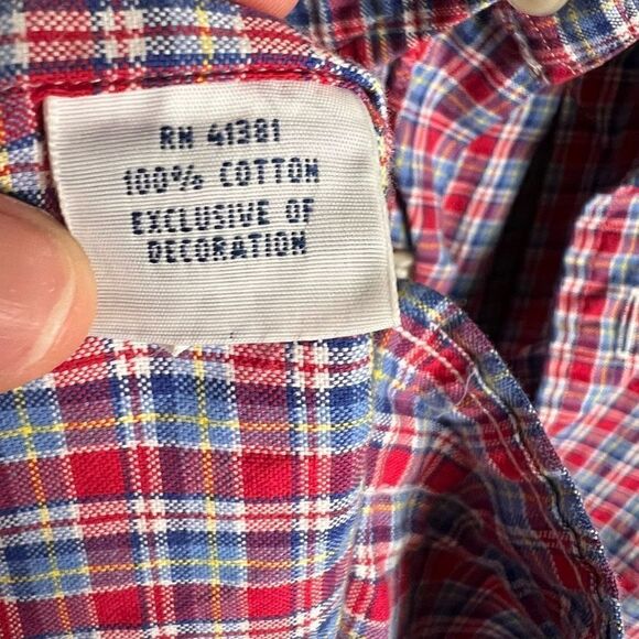 Polo Ralph Lauren Button Down Shirt Collared Plaid Red Blue White Yellow Men’s L - Picture 8 of 13